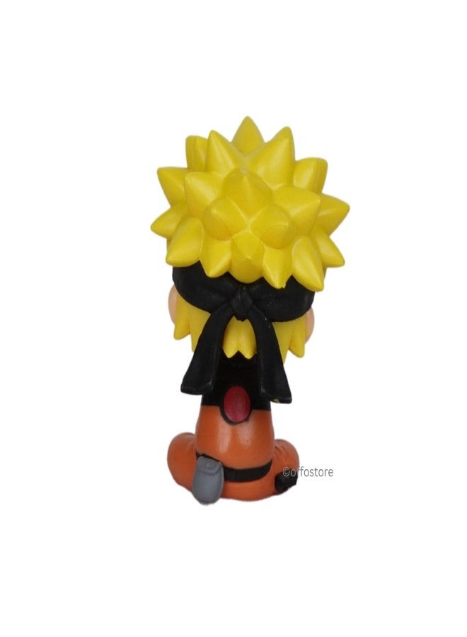Offo Naruto Sitting Mini Action Figure - Limited Edition Anime Collectible for Car Dashboard, Office Desk, Shelf & Home Decor | Premium PVC Gift for Kids, Teens, and Anime Fans - Image 3